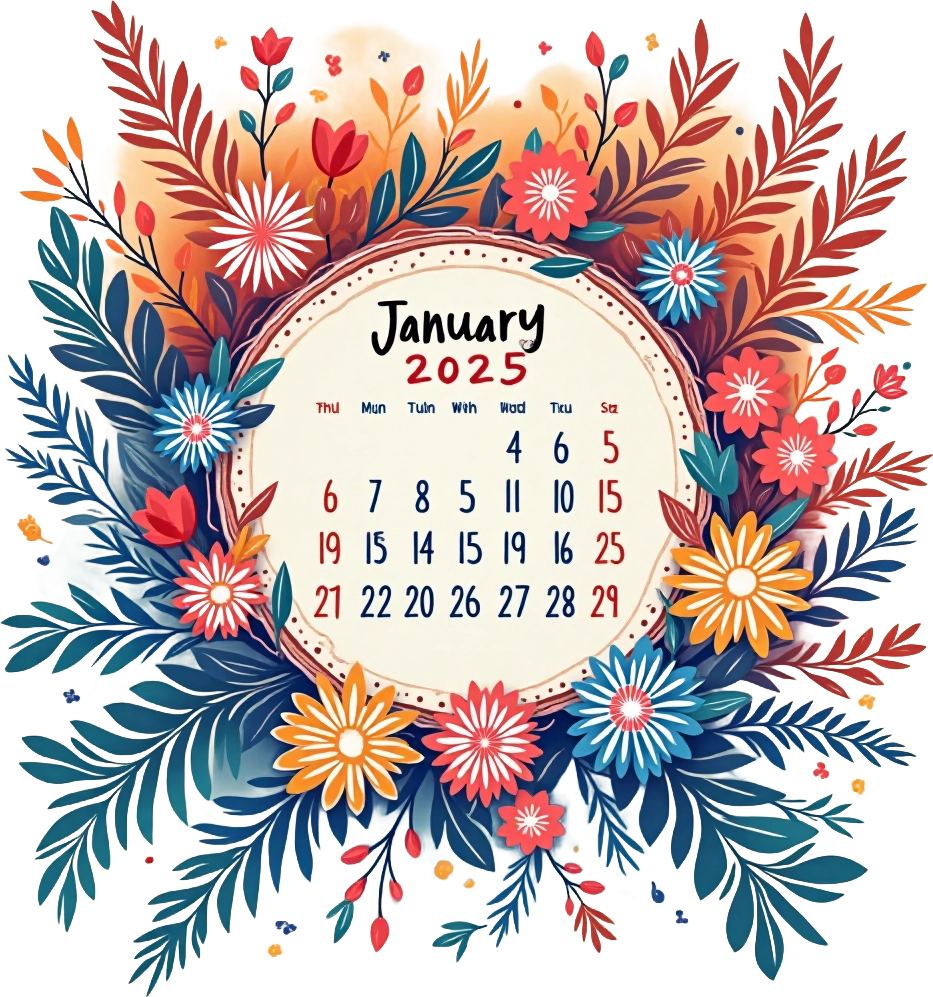 January 2025 Floral Calendar